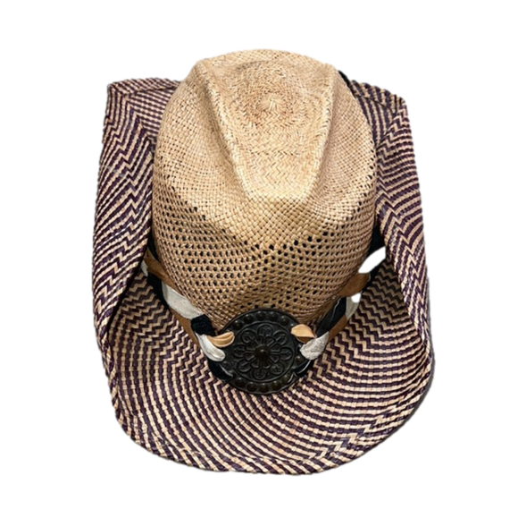 bullhide Accessories - The Bullhide by Monte Carlo Hat co with buckle, braided suede and Calgary Pin